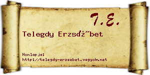 Telegdy Erzsébet névjegykártya